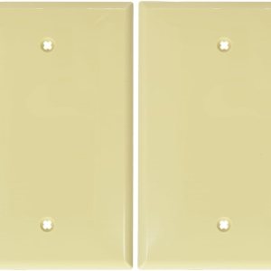 Leviton PJ13-I – Placa de pared en blanco de 1 banda, tamaño medio, marfil (paquete de 2) Leviton PJ13-I – Placa de pared en blanco de 1 banda, tamaño medio, marfil (paquete de 2)