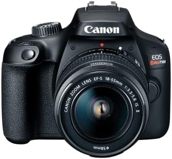 Canon EOS Rebel T100  4000D Cámara DSLR con lente de 0.709-2.165 in, lente Canon EF 2.953-11.811 in, tarjeta de memoria de 64GB, kit de filtro de