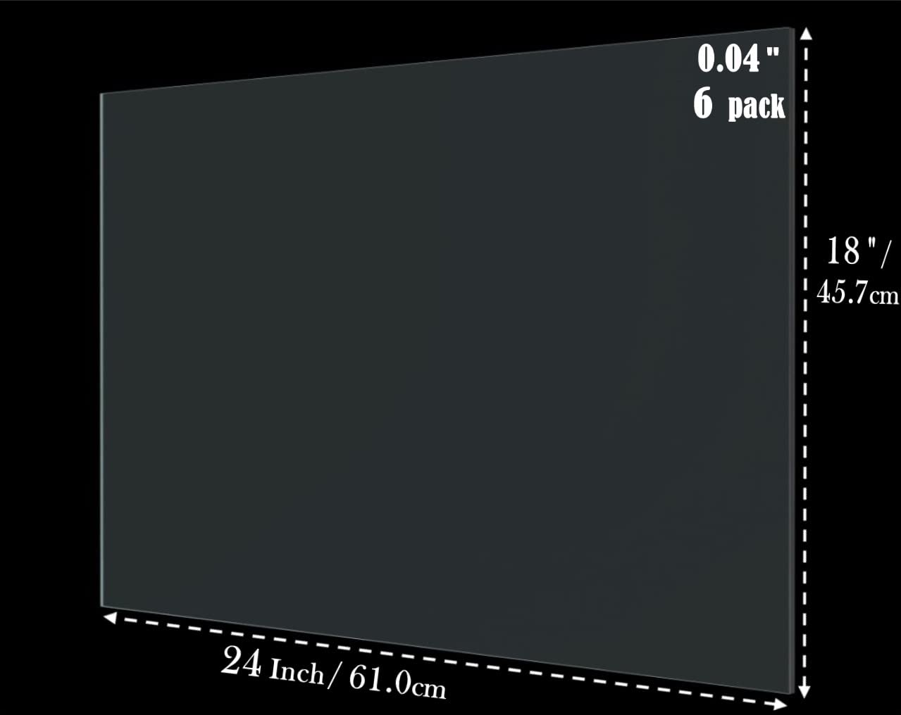 Hojas acrílicas de 18 x 24 pulgadas, láminas de policarbonato de 0.04 pulgadas de grosor, ideales para vidrio de reemplazo de marcos de póster,