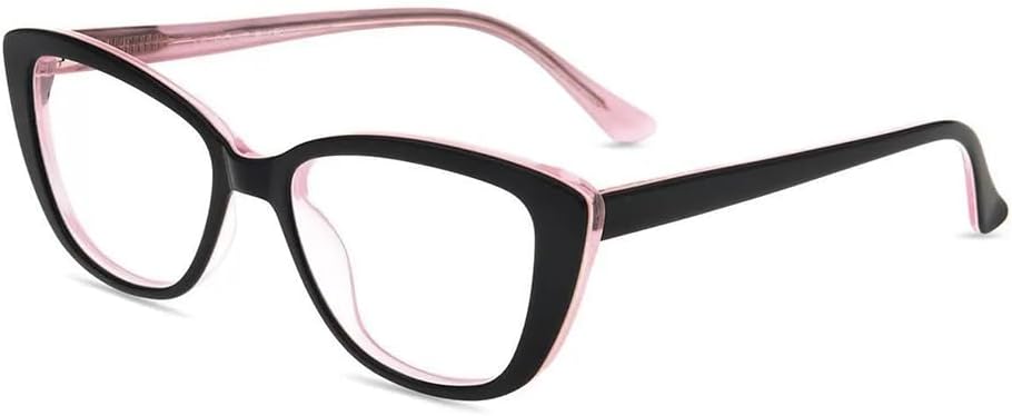 Firmoo – Anteojos de lectura para computadora con bloqueo de luz azul, diseño vintage, marco para mujeres Cateye TR90 con aumento