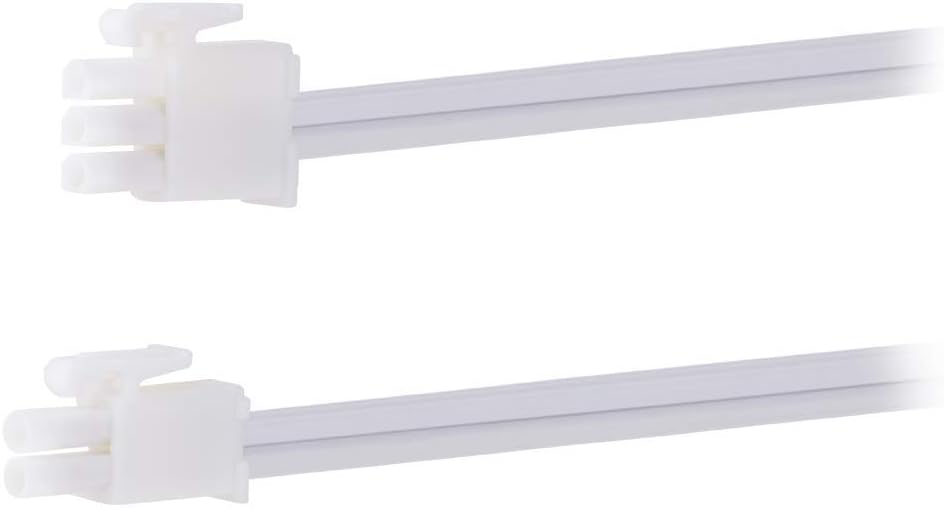 UltraPro Cable de enlace de luz para debajo del gabinete, LED, enchufable, para barra de luz, luces de disco, 47167, color blanco (paquete de 2)