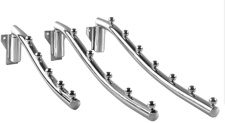 Perchero plegable de pared para colgar ropa, soporte para brazo oscilante, ganchos de ropa de acero inoxidable, sistema de suspensión de ropa que