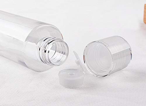 Frasco de botella de plástico vacío transparente de 3.4 fl oz3.4 oz con reductor de orificio y tapa de tornillo Envase de embalaje de viaje
