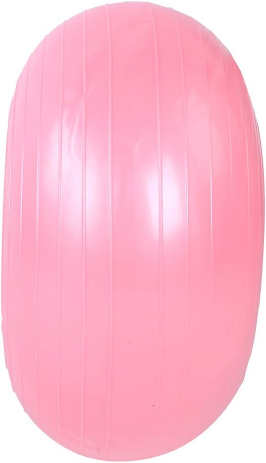Bola de yoga  Pelota de ejercicio de 19.7 in  PVC rosa rosada  Silla de pelota de yoga  Entrenador de equilibrio  Ejercicio de asiento inflable