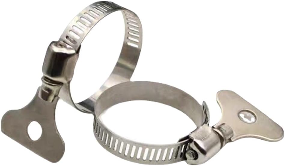 Paquete mixto de 15 abrazaderas de manguera de acero inoxidable 304, abrazaderas de tornillo de pulgar ajustables, (0.394-0.630 in, 0.630-0.984 in,