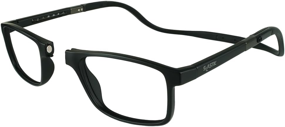 Clic Slastik – Lentes de lectura magnéticos con bloqueo de luz azul, banda plegable suave, lectores de computadora ajustables, Ewok (M-XL)