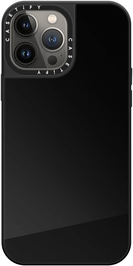 CASETiFY Mirror – Funda para iPhone 13 Pro Max protección contra caídas de 5 piescompatible con Magsafe – Negro sobre negro