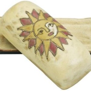 MARA STONEWARE COLLECTION – Plato de mantequilla cubierto coleccionable, cerámica mexicana, diseño de sol del desierto MARA STONEWARE COLLECTION – Plato de mantequilla cubierto coleccionable, cerámica mexicana, diseño de sol del desierto