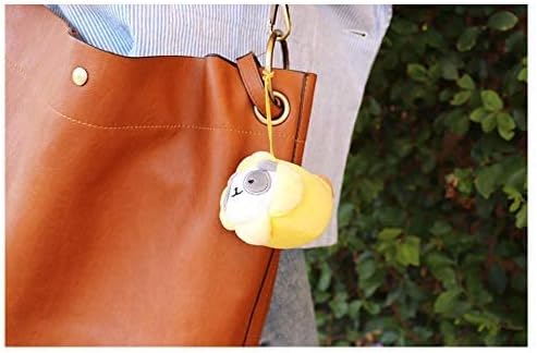 Anirollz Llavero de peluche de animal de peluche  Muñeca de juguete con dije de adorno  Suave, esponjoso, cálido, lindo, cómodo, seguro  Traje de