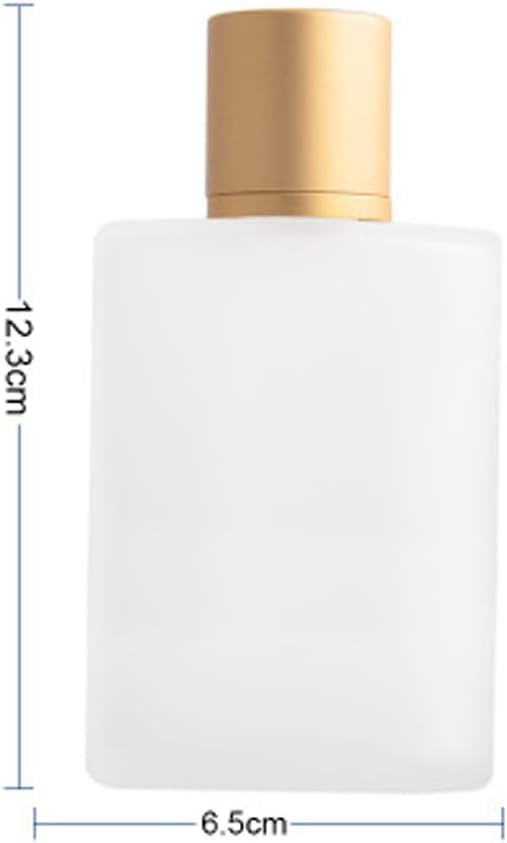 2 botellas de perfume de vidrio esmerilado de 3.4 fl oz con tapa de aluminio, botellas de aerosol vacías rellenables, atomizador de niebla fina,