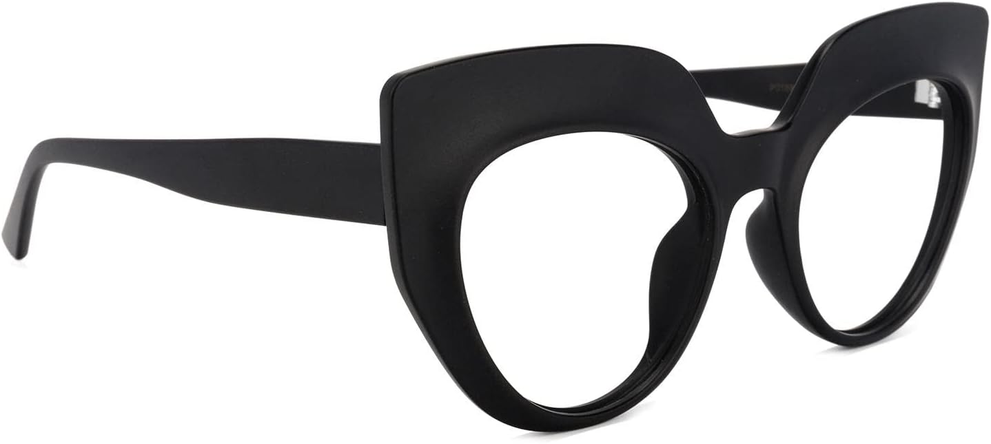 Zeelool Gafas de bloqueo de luz azul ojo de gato para mujeres elegantes gafas gruesas Depp OP01884