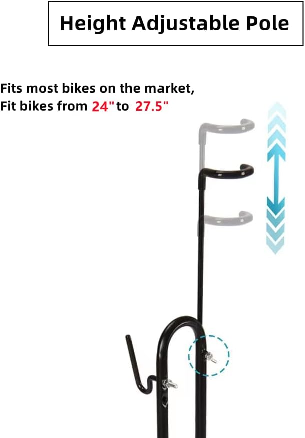 Bicycle Parking Stand, Premium Quality Vertical & Horizontal Adjustable Bicycle Floor Parking Rack, Fat Bike Stand
