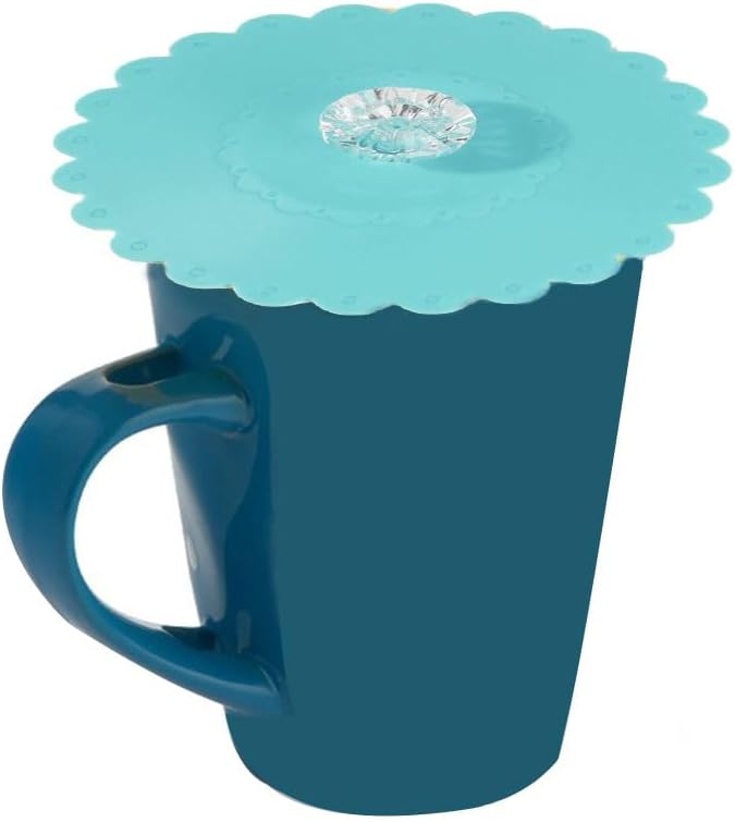 Tapas de taza de silicona 3 piezas, tapas de taza de bebida de silicona, tapas de cubierta de silicona, cubierta de taza de vidrio de silicona