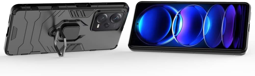 Funda para Xiaomi Redmi Note 12 Pro Plus Caso, Funda de soporte para Xiaomi Redmi Note 12 Pro+5G Case Negro
