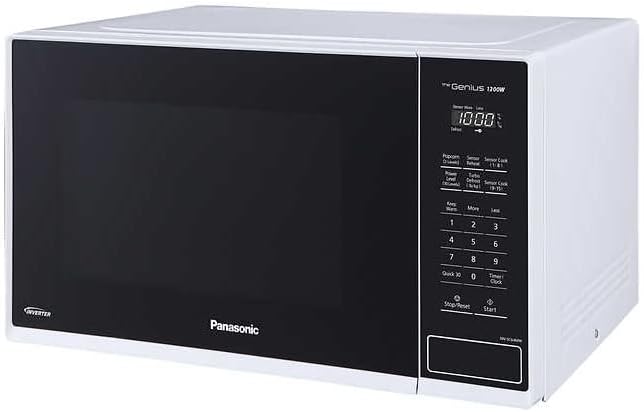 Panasonic NNSC64MW Tamaño mediano 1.3 pies cúbicos 1200W Inverter Technology Microondas, Genius Sensor Cooking