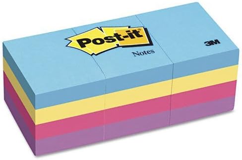 Post-it  Notas autoadhesivas, 1-12 x 2, cinco ultra colores, 12 almohadillas de 100 hojas por paquete. Se venden como 2 paquetes de 12 unidades en