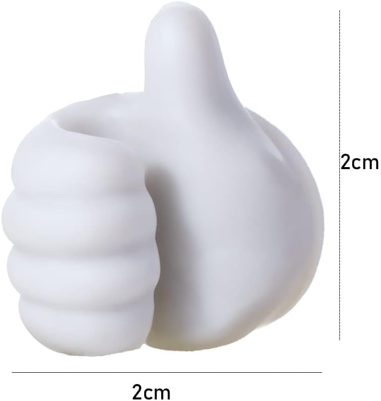 Ganchos de pared con forma de pulgar, clips organizadores de cables, sin perforación, gancho multifuncional para colgar en la pared, ganchos