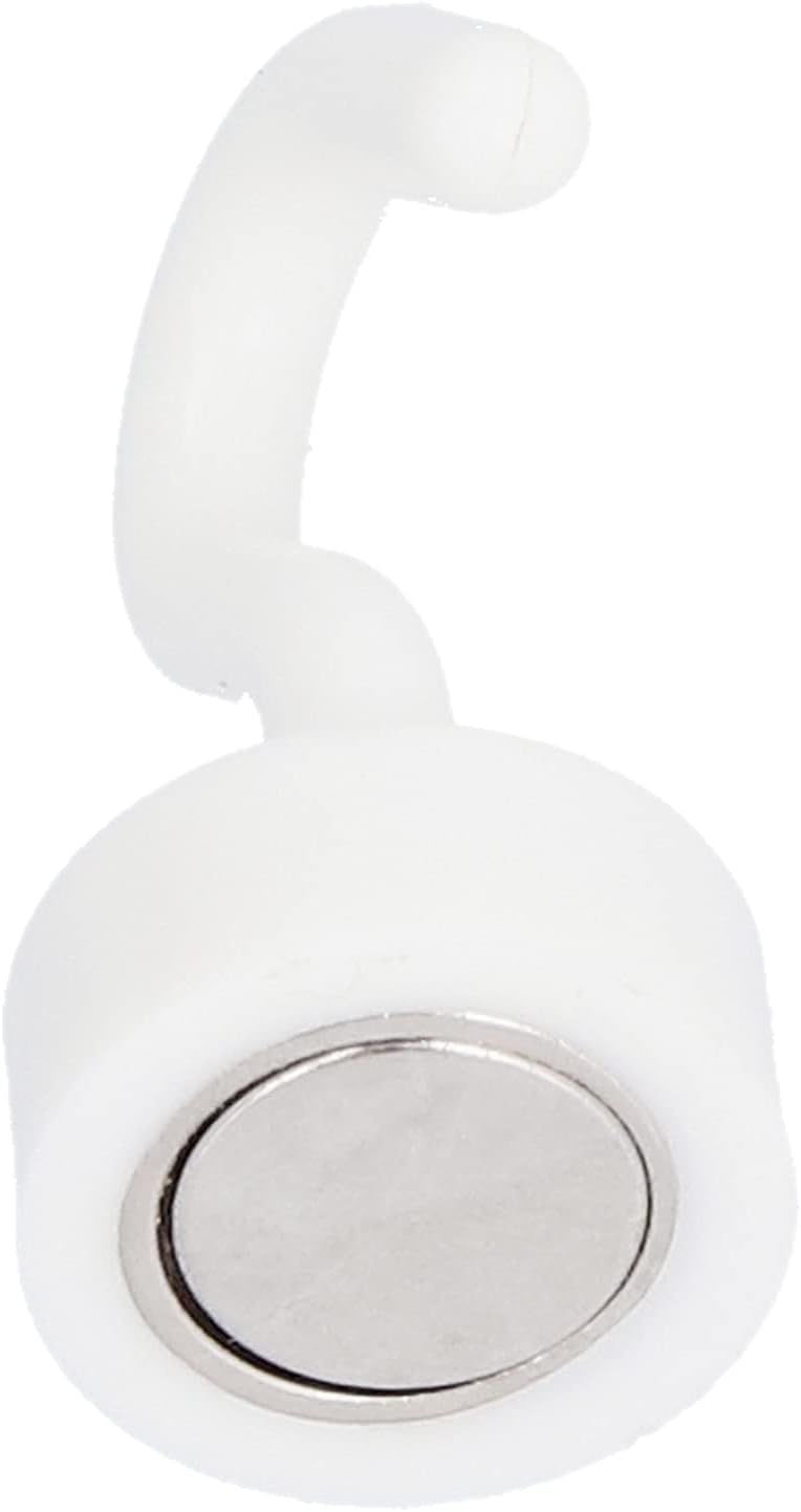 Estink 10 ganchos magnéticos, ganchos compactos de ABS de 11 libras, ganchos fuertes de plástico blanco para colgar, juego de ganchos para