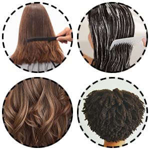 xnicx Juego de 3 peines de dientes anchos, peine desenredante para cabello rizado, húmedo y grueso, peine de ducha, peine para desenredar el