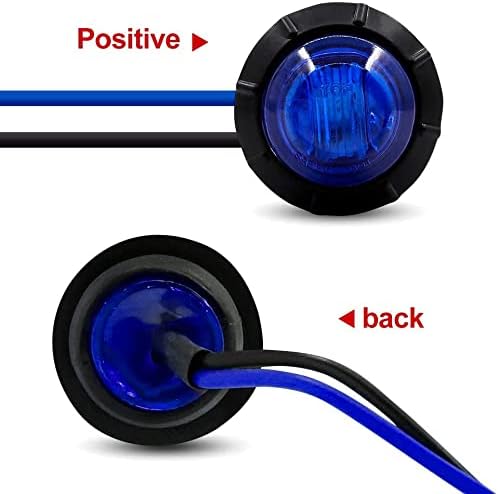 Ourbest Luces LED redondas de rock, luces laterales de rueda subterránea con ojales de bala, impermeables, para remolque, carrito de golf,