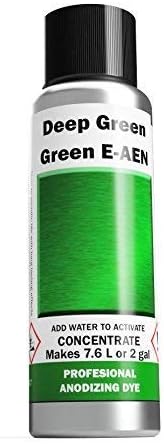 Tintes de pigmento anodizado de aluminio profesional  Green E-AEN  Verde claro a rico  Concentrado en polvo hace 7.6 litros o 2 galones