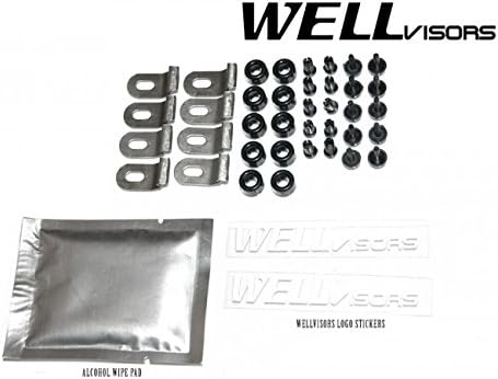 WellVisors Repuesto para Lexus ES300 y ES330 2002-2006 Clip-ON cromado, protector de lluvia lateral teñido de humo, deflectores de ventana 3-847LX010