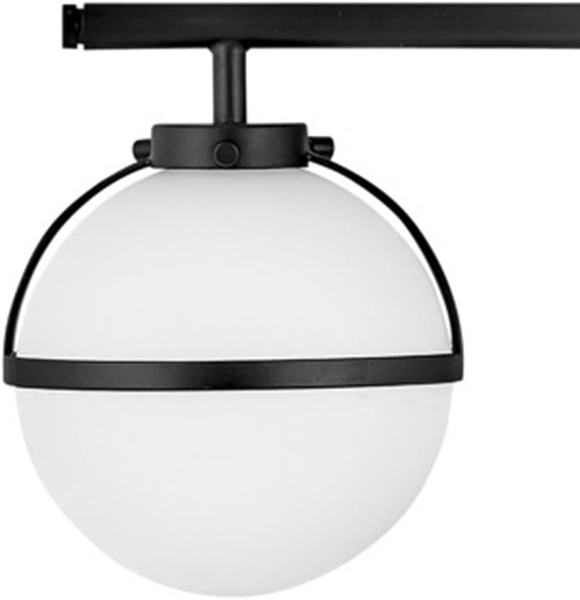 Hinkley Hollis Collection – Accesorio de tocador de baño con tres luces LED G9 de 15 W con cristal de ópalo grabado, negro (5663BK-LL)