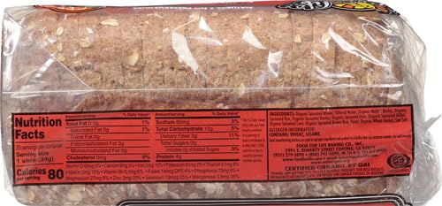 Food For Life Pan de grano germinado sin harina, 7 granos, 24 onzas (congelado)