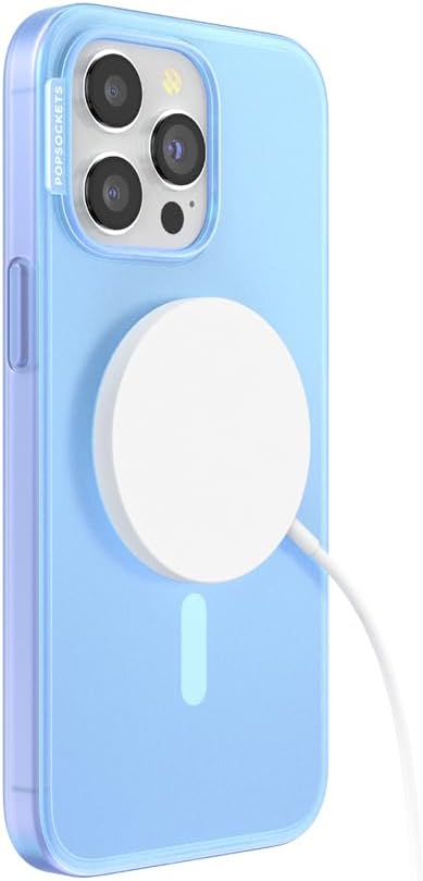 PopSockets Funda para iPhone 15 Pro Max con agarre redondo para teléfono compatible con MagSafe, funda para iPhone 15 Pro Max, compatible con carga