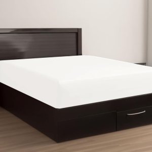 Bluemoon Homes Sábana bajera 100% de algodón egipcio, 800 hilos, 1 pieza, color blanco, tamaño Queen, tejido satinado, patrón sólido, hotel de lujo Bluemoon Homes Sábana bajera 100% de algodón egipcio, 800 hilos, 1 pieza, color blanco, tamaño Queen, tejido satinado, patrón sólido, hotel de lujo