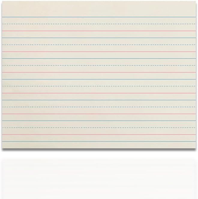 School Smart Papel de periódico rojo y azul, rayas de 34 pulgadas, 11 x 8-12 pulgadas, 500 hojas, blanco
