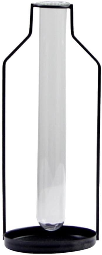 Fenteer Iron Lines – Florero de tubo de ensayo, jarrón de mesa, maceta, arreglo floral, soporte de metal para plantas de interior, boda, dormitorio,