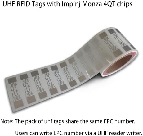 200 etiquetas RFID UHF Fongwah (chip Impinj), compatibles con Alien 9662, para parabrisas, ventanas de seguimiento e inventario de activos