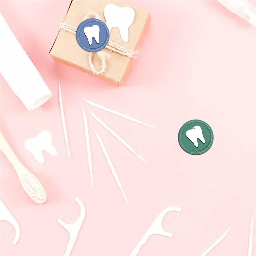 CRASPIRE Sello de cera de dientes de 1.181 in, diseño retro vintage, extraíble, latón con mango de madera, para invitaciones de boda, Halloween,