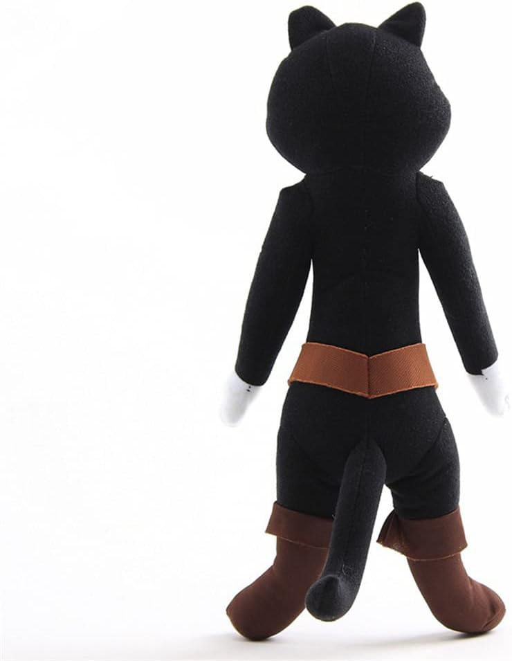 SecretCastle Juguetes de peluche de gato negro con patas suaves de 14 pulgadas para familiares y amigos (negro)