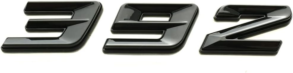 Par de emblemas 392 placa de identificación compatible con Challenger Chrysle 300C 392 coche, camión, pasajero y conductor (negro)