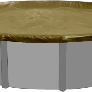 Supreme Plus – Cubierta de piscina de invierno para piscinas redondas sobre el suelo de 16 pies  BronceadoPlateado  Fácil de instalar, protección UV Supreme Plus – Cubierta de piscina de invierno para piscinas redondas sobre el suelo de 16 pies  BronceadoPlateado  Fácil de instalar, protección UV