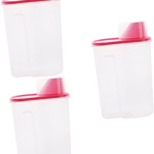 NOLITOY Tarro de almacenamiento de despensa de 3 piezas contenedor de almacenamiento de alimentos para mascotas, almacenamiento de nueces de cocina, NOLITOY Tarro de almacenamiento de despensa de 3 piezas contenedor de almacenamiento de alimentos para mascotas, almacenamiento de nueces de cocina,