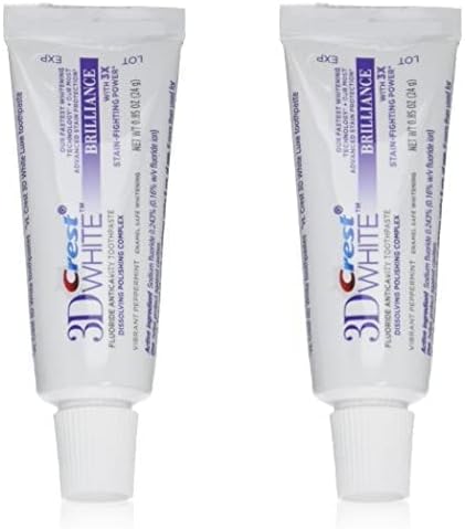 Crest 3D White Brilliance Advanced Whitening Technology Plus Pasta de dientes avanzada para protección contra manchas, menta vibrante, 0.85 onzas