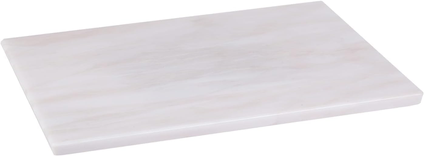 Koville Tabla de cortar de mármol africano de lujo para cocina, losa de mármol grande hecha a mano de 16 x 12 pulgadas para queso, embutidos, tabla