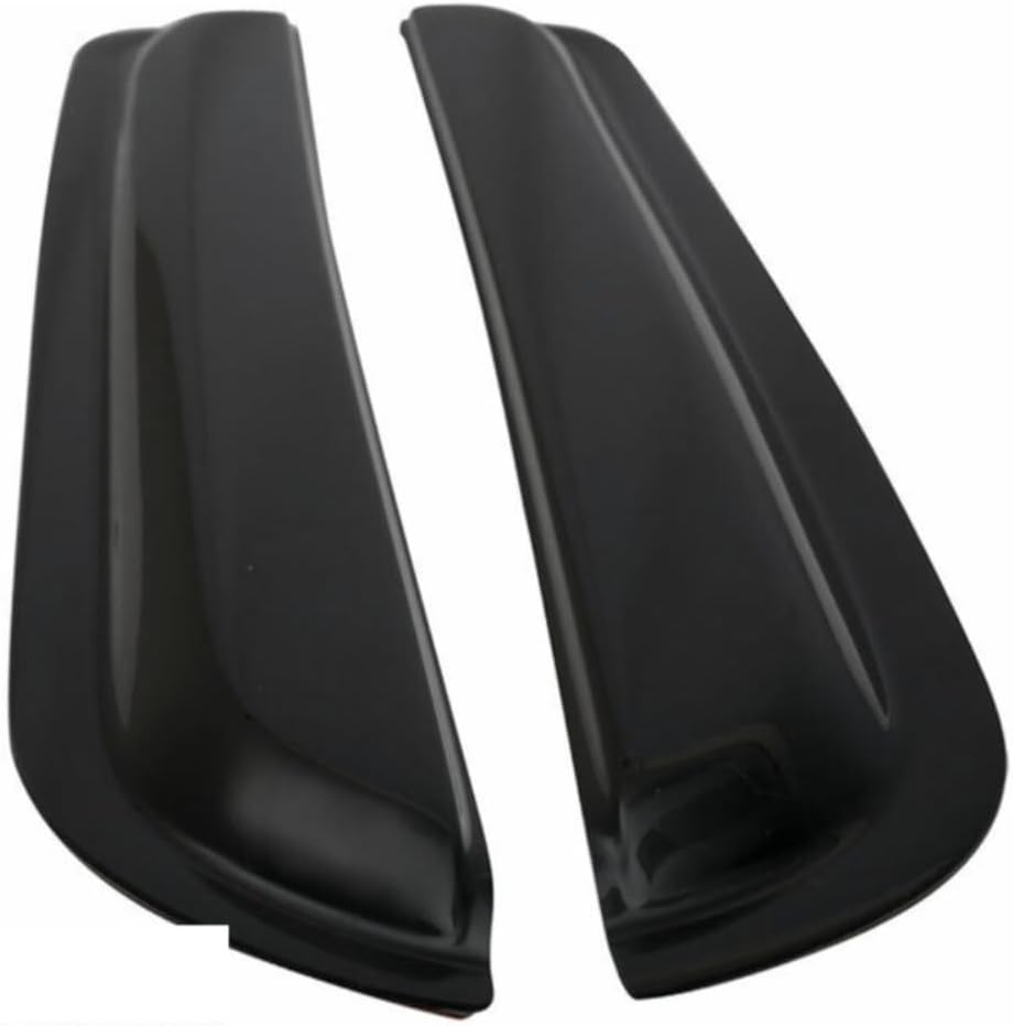 4pcs Sun Rain Guard Window Visors Front Rear Left Driver Right Passenger Upper Side Tape On External Window Style Acrylic Smoke Tinted Crew Cab