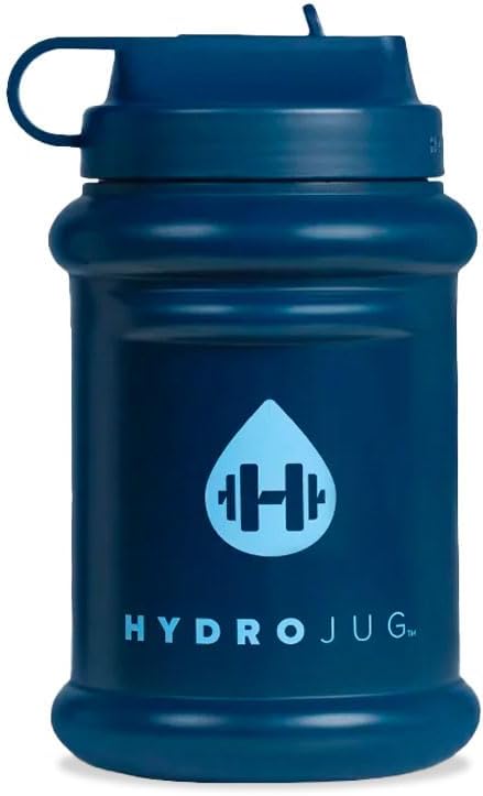 HydroJug Botella de agua de 32 onzas  Jarra recargable reutilizable con asa de transporte  Garantía a prueba de fugas  Ideal para hidratación sobre