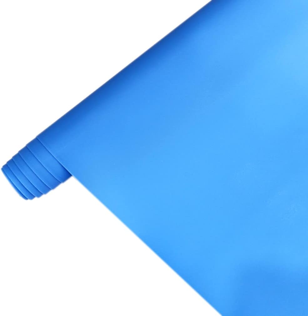 Rollo de vinilo de PVC de gelatina de 11.8 x 53 pulgadas, suave, de color liso, impermeable, tela de PVC para esterilla, lazos para el cabello,