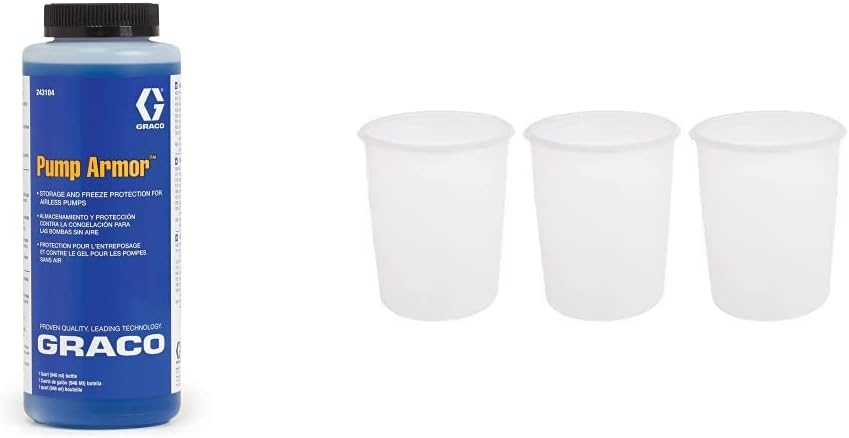 Graco 243104 – Armadura de bomba, 1 cuarto de galón y 6 bolsas de pintura FlexLiner, 32 onzas, paquete de 3