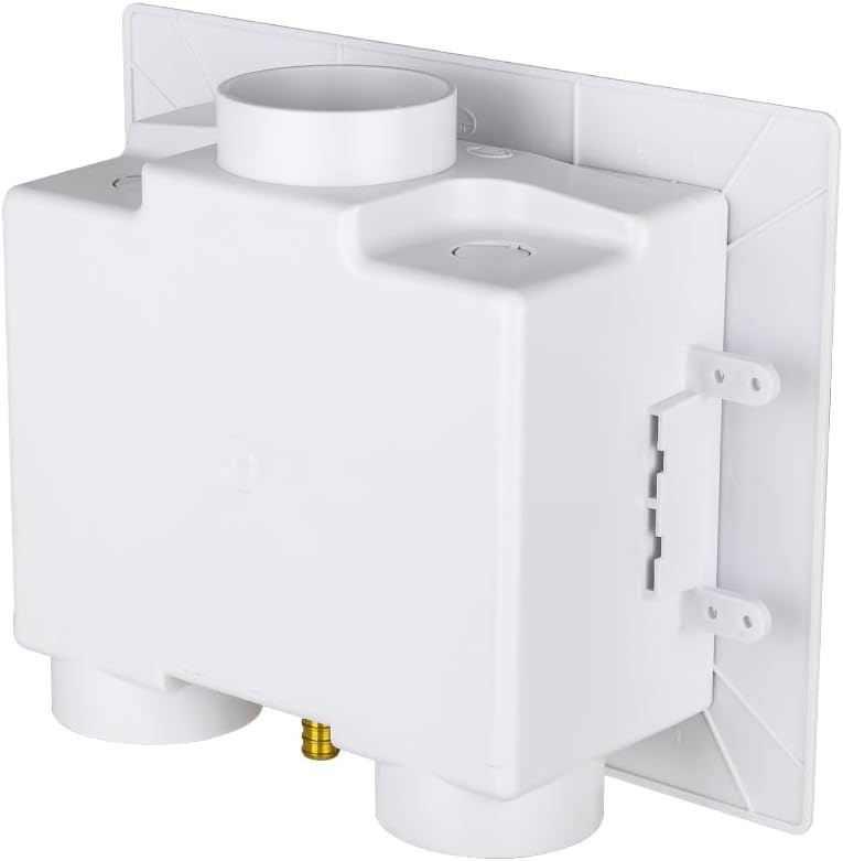 EFIELD Doble drenaje 12 pulgada PEX conexión de crimpado x 34 pulgadas MHT lavadora caja de salida con martillo de agua de acero inoxidable