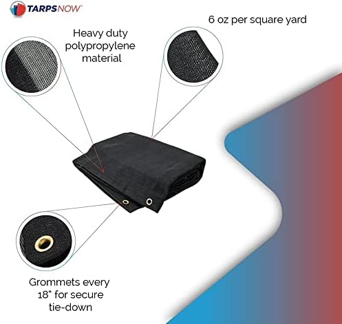 Tarps Now Lonas de malla resistentes (8 x 16 pies) con ojales, lona de tela con 75 % de protección solar para pantalla de patio, bloque de viento,
