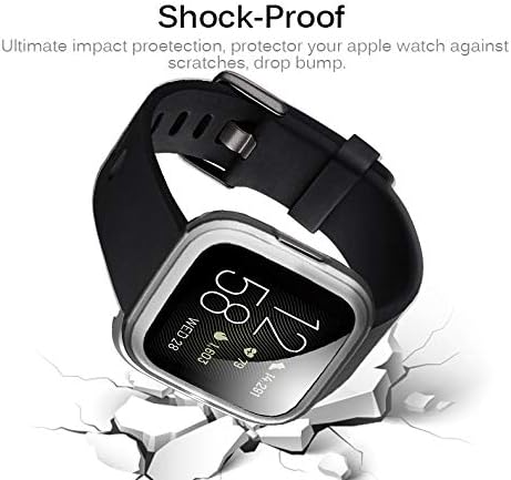 Miimall Funda compatible con Fitbit Versa 2 con protector de pantalla transparente, cobertura completa, antiarañazos, mate, funda protectora para
