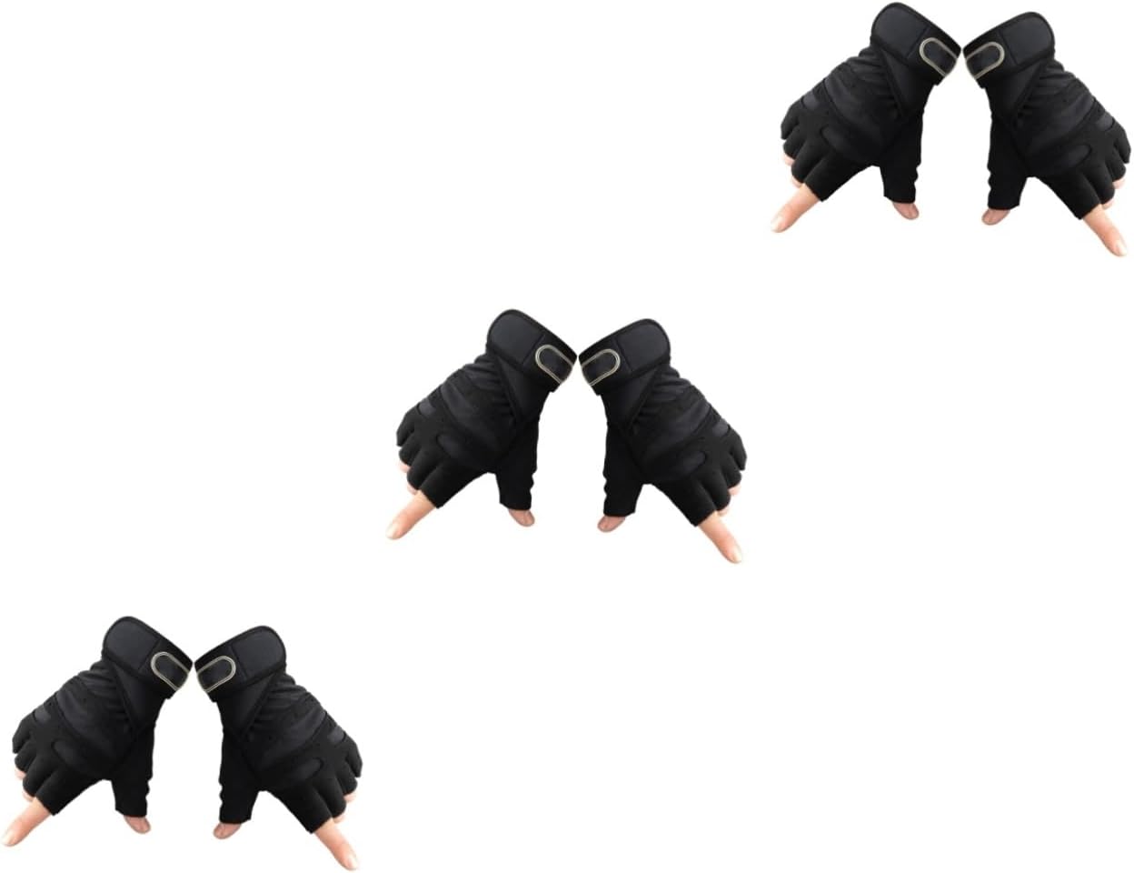 BESPORTBLE 3 Pairs Sports Gloves Exercise Gloves Gym Gloves Up Gloves Guantes para Gym Hombre Mens Glives Half-Finger Gloves Training Gloves Fitness
