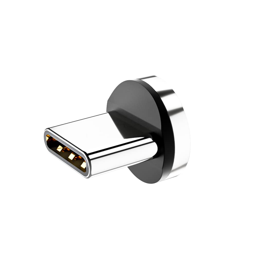 Paquete de 5 conectores magnéticos USB-C de 1 pin para dispositivos tipo C, puntas magnéticas de cable de teléfono para Samsung Galaxy S8 S8 Plus,