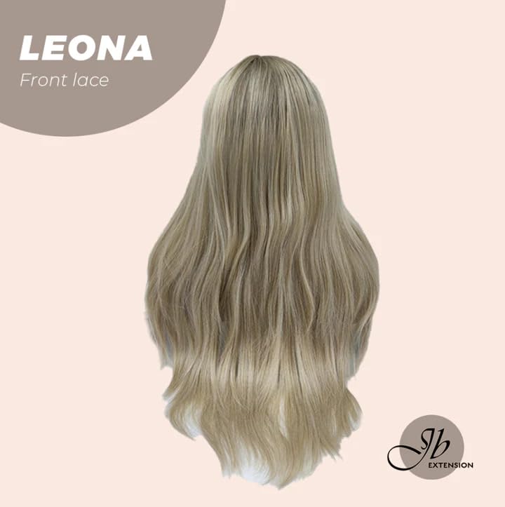 LEONA – Peluca de encaje frontal rubio, pelucas largas y rectas para mujer, pelucas sintéticas naturales para uso diario (pelucas de cabello natural)
